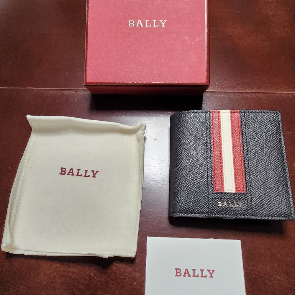Bally Logo Plaque Leather Wallet